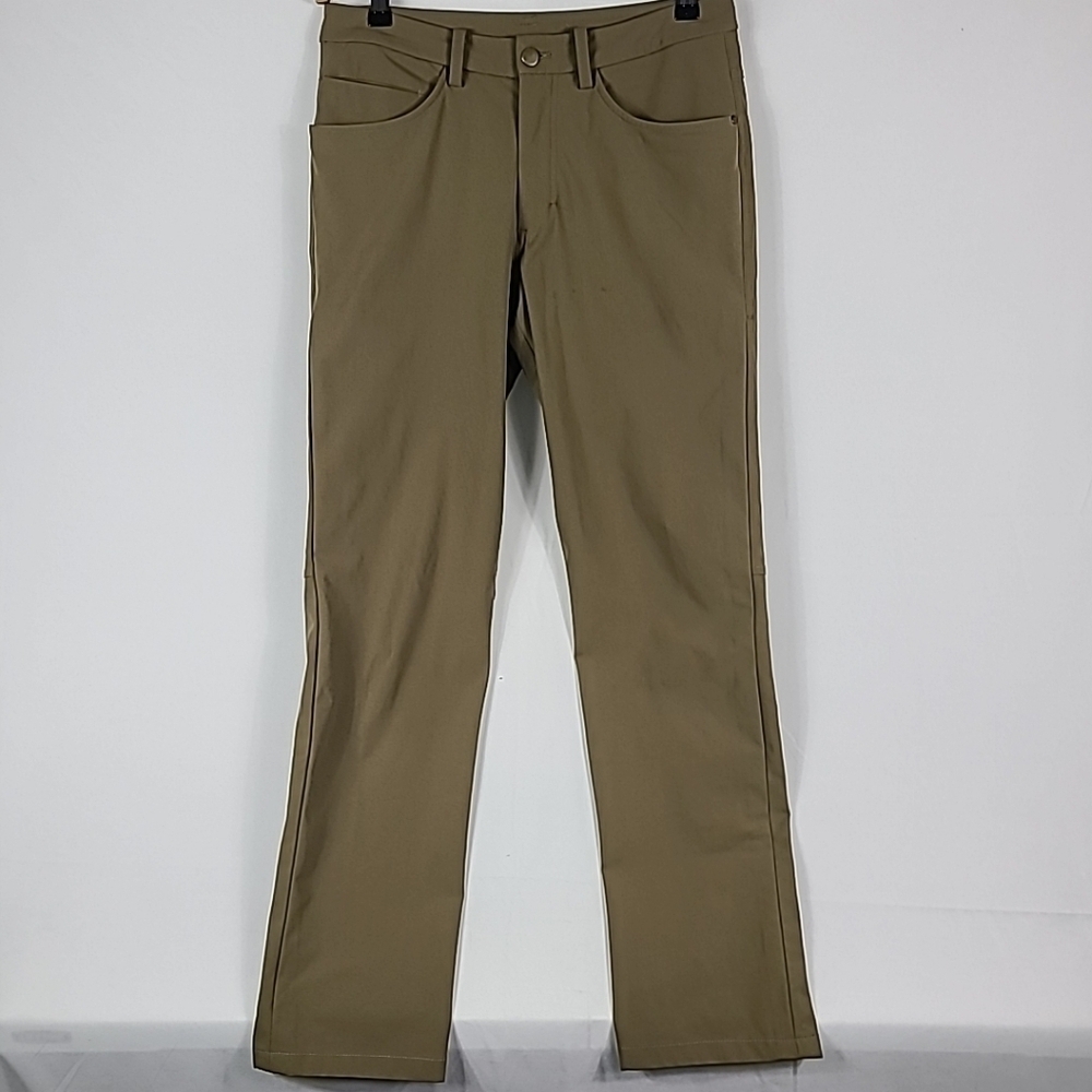 Lululemon Men's ABC Classic 5 Pocket Artifact Khaki Trouser Pant 30x31 EUC